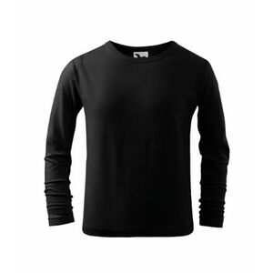 Malfini Fit-T LS dětské tričko s dlouhým rukávem, černé - 4roky/110cm obraz