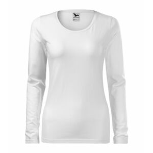 Malfini Slim dámské tričko s dlouhým rukávem, bílé - XS obraz