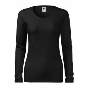 Malfini Slim dámské tričko s dlouhým rukávem, černé - XS obraz