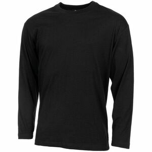 MFH Americké tričko s dlouhými rukávy, černé, 170 g/m² - S obraz