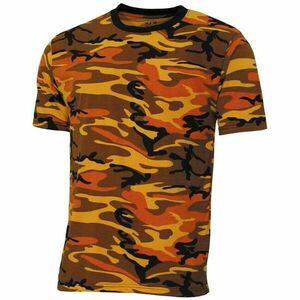 MFH Americké tričko Streetstyle, oranžovo-kamuflážová barva - S obraz