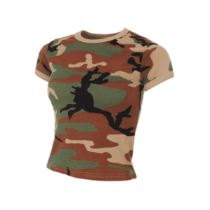 MFH dámské maskáčové tričko vzor woodland, 160g/m2 - S obraz