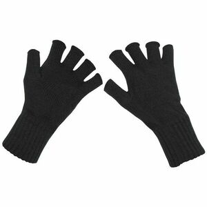 MFH Pletené rukavice bez prstů, černé - S obraz