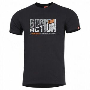 Pentagon tričko Born for Action, černé - S obraz
