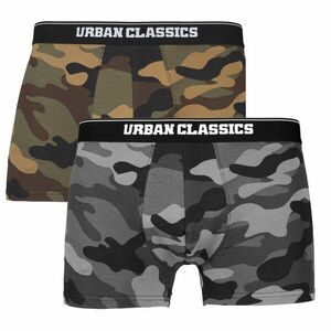 Urban Classics pánské boxerky 2-pack, woodcamo + darkcamo - S obraz