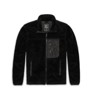 Vintage Industries Mikina s kapucí Kodi s podšívkou sherpa fleece, černá - S obraz