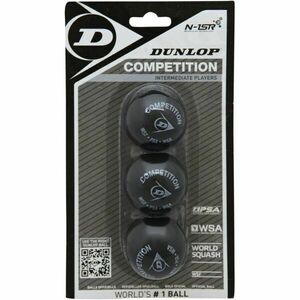Dunlop COMP 3BBL Míček na squash, černá, velikost obraz