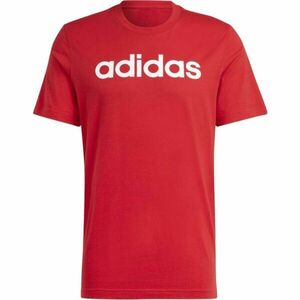 adidas ESSENTIALS SINGLE JERSEY LINEAR Pánské tričko, červená, velikost obraz