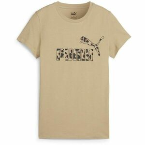 Puma ESSENTIALS + ANIMAL GRAPHIC TEE Dámské tričko, béžová, velikost obraz
