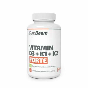 Vitamin D3 + K1 + K2 Forte - GymBeam 120 kaps. obraz