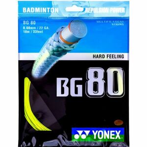 Yonex BG 80 Badmintonový výplet, žlutá, velikost obraz