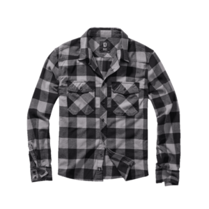 Brandit Kostkovaná košile s dlouhým rukávem, černá+uhlíkové barvy - M obraz
