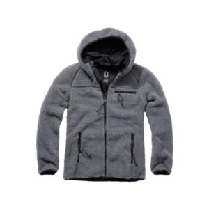 Brandit fleecová bunda s kapucí Teddyfleece Worker, antracitová - XL obraz