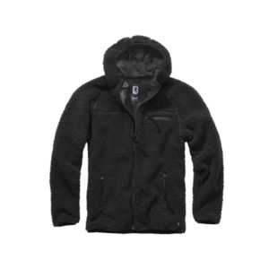 Brandit fleecová bunda s kapucí Teddyfleece Worker, černá - M obraz