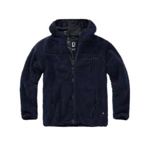 Brandit fleecová bunda s kapucí Teddyfleece Worker, tmavě modrá - S obraz
