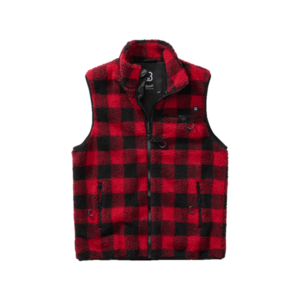 Fleecová vesta Brandit Teddyfleece, červená/černá - L obraz
