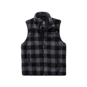 Fleecová vesta Brandit Teddyfleece, černá/šedá - S obraz
