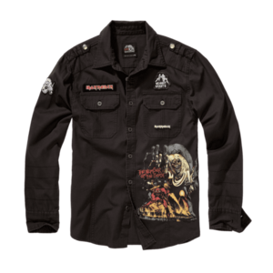 Košile Brandit Iron Maiden Luis, černá - S obraz
