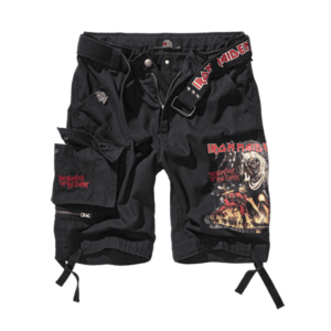 Brandit Iron Maiden Savage shorts The Number of The Beast black edition, černá barva - S obraz