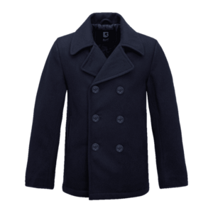 Brandit Pea Coat Kabát, tmavě modrý - S obraz