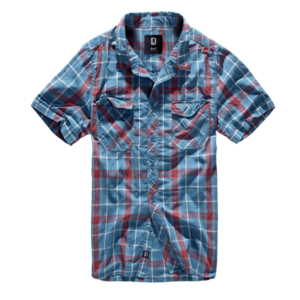 Brandit Roadstar tričko s krátkým rukávem, červené/modré - S obraz