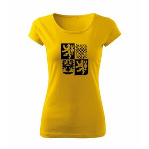 DRAGOWA dámské tričko český velký znak, žlutá 150g/m2 - S obraz