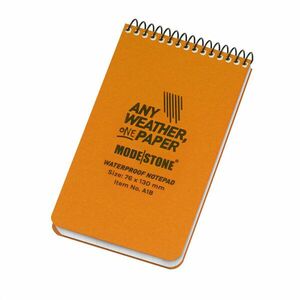 Voděodolný zápisník čtverečkovaný Handy Pad 76 mm × 130 mm Modestone®, 30 listů – Oranžová (Barva: Oranžová) obraz
