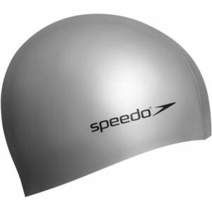 Speedo PLAIN FLAT CAP Plavecká čepice, stříbrná, velikost obraz