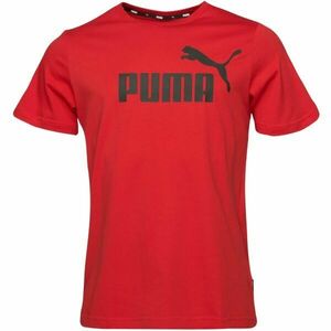 Puma ESSENTIALS LOGO TEE Pánské triko, červená, velikost obraz