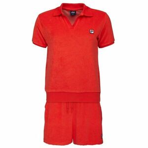 Fila SET POLO AND SHORT PANTS IN SPONGE TERRY Dámské pyžamo, červená, velikost obraz