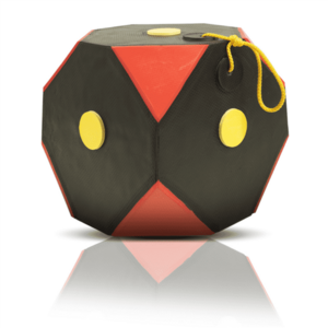Závěsná terčovnice Yate Cube Polimix 30x30x30cm černá-červená obraz