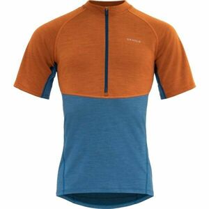 Devold STANDAL MERINO TEE ZIP NECK Pánské cyklistické triko, oranžová, velikost obraz