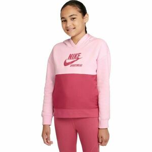 Nike Dívčí mikina Dívčí mikina, růžová, velikost S obraz