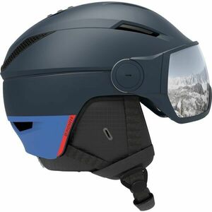 Salomon PIONEER VISOR Pánská lyžařská helma, tmavě modrá, velikost obraz