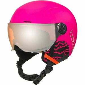 Bolle QUIZ VISOR Dětská lyžařská helma se štítem, růžová, velikost obraz