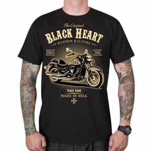 Triko BLACK HEART Harley černá 3XL obraz