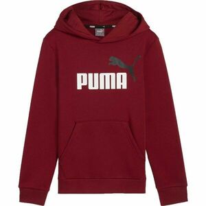 Puma ESSENTIALS + BIG LOGO HOODIE Chlapecká mikina, vínová, velikost obraz