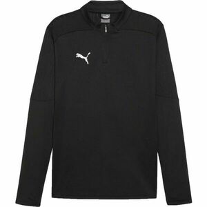 Puma TEAMFINAL TRAINING 1/4 ZIP Pánské fotbalové triko, černá, velikost obraz