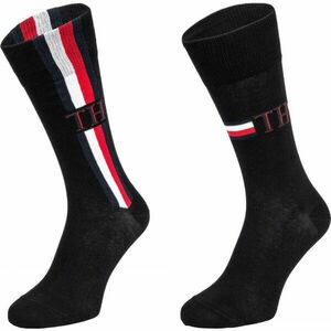 Tommy Hilfiger MEN SOCK 2P ICONIC STRIPE Pánské ponožky, černá, velikost obraz