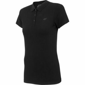 4F WOMEN'S T-SHIRT Dámské tričko s límečkem, černá, velikost obraz