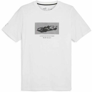 Puma BMW M MOTORSPORT NEW ESSENTIALS CAR CRAPHIC TEE Pánské triko, bílá, velikost obraz