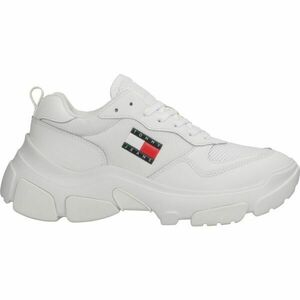 Tommy Hilfiger LEATHER HYBRID CHUNKY SOLE TRAINER Dámská volnočasová obuv, bílá, velikost obraz