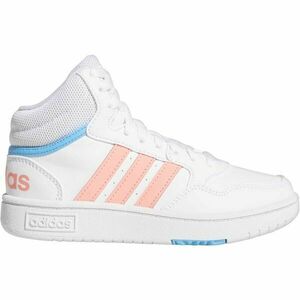 adidas HOOPS 3.0 MID K Dětské kotníkové tenisky, bílá, velikost 38 2/3 obraz