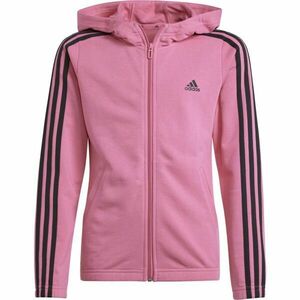 adidas ESSENTIALS 3-STRIPES FULLZIP HOODIE Dívčí mikina, růžová, velikost obraz