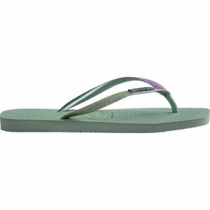 HAVAIANAS SQUARE GLITTER Dámské žabky, světle zelená, velikost 41/42 obraz