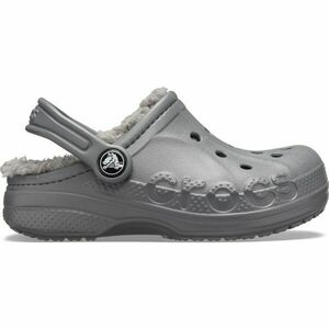 Crocs BAYA LINED CLOG T Dětské pantofle, šedá, velikost 27/28 obraz