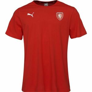 Puma CASUALS TEE Pánské triko, červená, velikost obraz