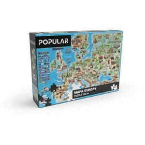 POPULAR MAPA EVROPY 160 KS - CZ Puzzle, mix, velikost obraz