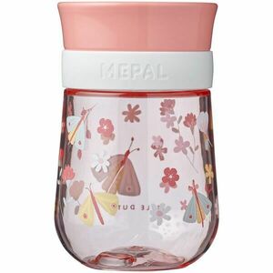 Mepal MIO 360° FLOWERS & BUTTERFLIES 300 ML Dětský trénovací hrnek, růžová, velikost obraz