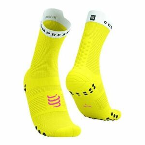 Compressport PRO RACING SOCKS V4.0 RUN HIGH Běžecké ponožky, žlutá, velikost obraz